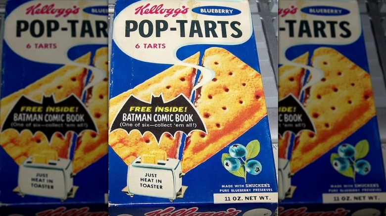 Vintage box of blueberry flavored pop tarts from the 1960s.