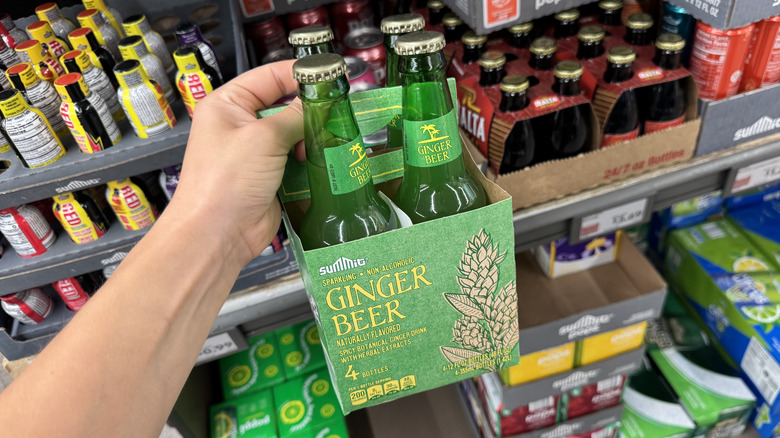 Summit non-alcoholic ginger beer in hand