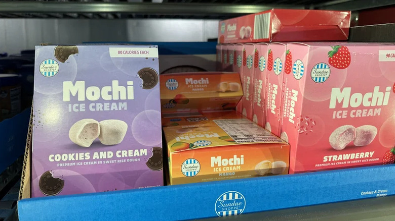 Mochi ice cream in freezer aisle