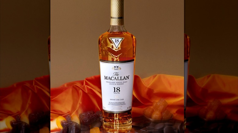 A bottle of Macallan 18-Year-Old Sherry Oak