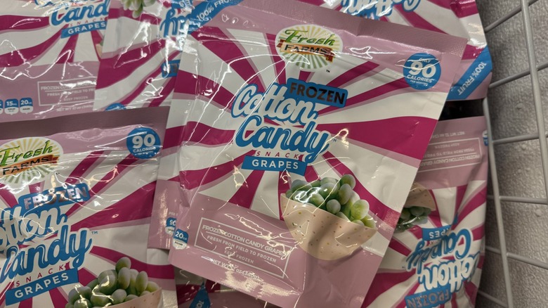 Frozen cotton candy grapes