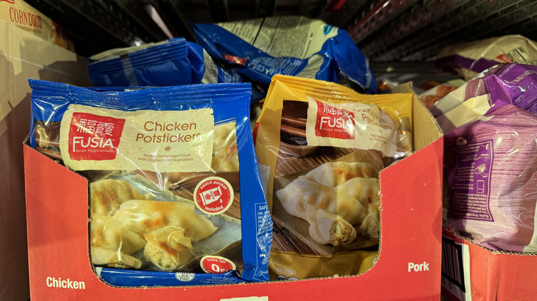 Box of potstickers at Aldi