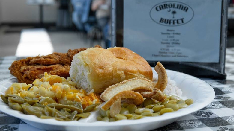 Plate of soul food from Carolina Buffet