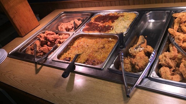 Section of the buffet at Taste of Soul Restaurant
