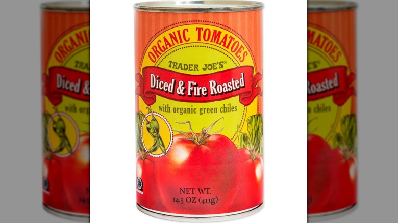 Trader Joe's Organic Diced & Fire Roasted Tomatoes with Green Chiles