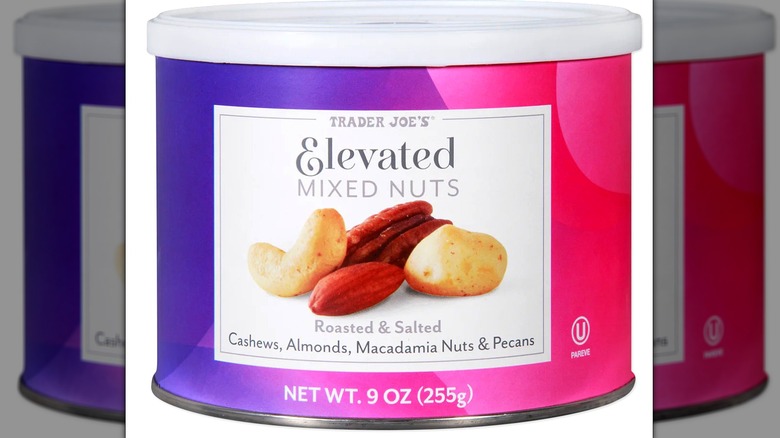Container of Trader Joe's Elevated Mixed Nuts