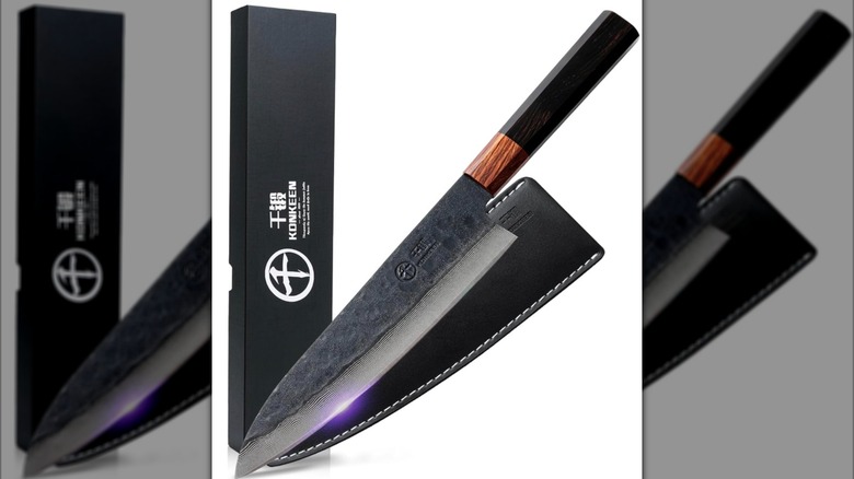 KDNKeen 8-inch chef knife against a white background