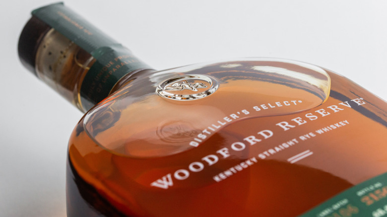 A bottle of Woodford Reserve on a white background