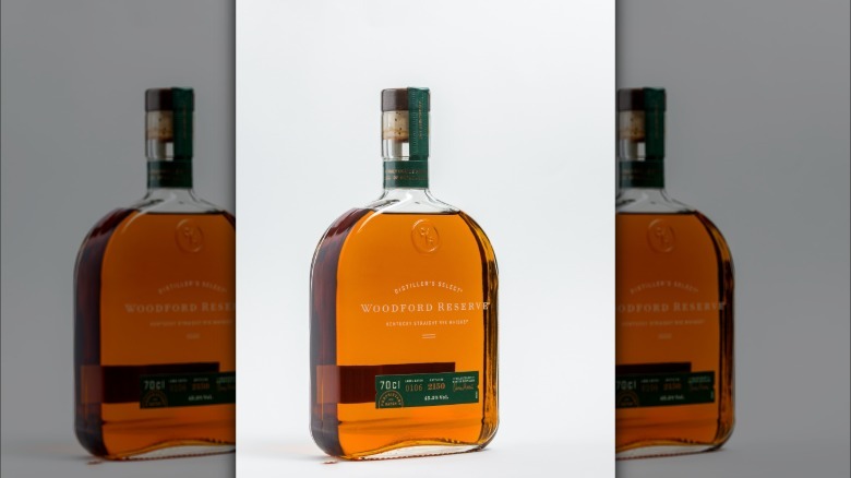 A bottle of Woodford Reserve on a white background
