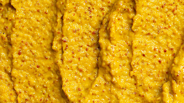 Dijon mustard as background