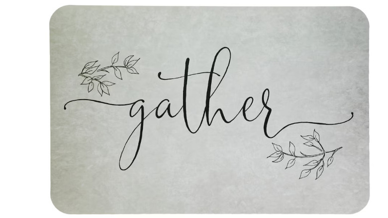 A gather-themed placemat