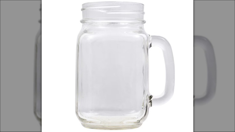 A mug shaped like a Mason jar