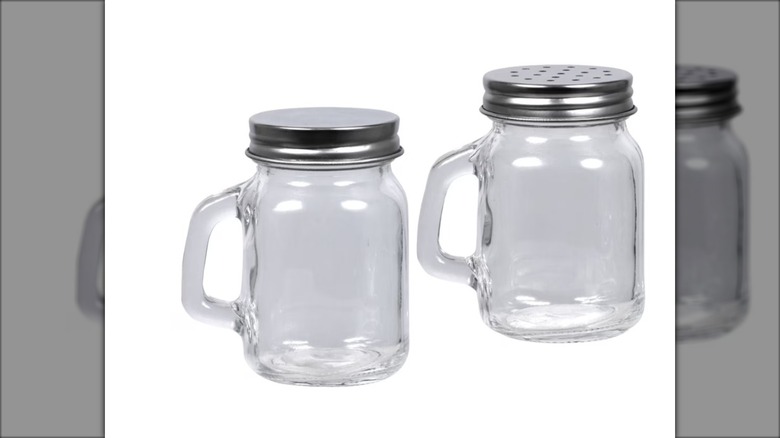 Mason jar-shaped salt and pepper shakers