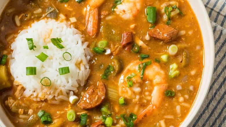 Bowl of Cajun Gumbo soup