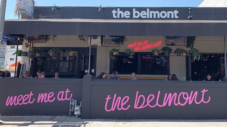 The outdoor patio of The Belmont