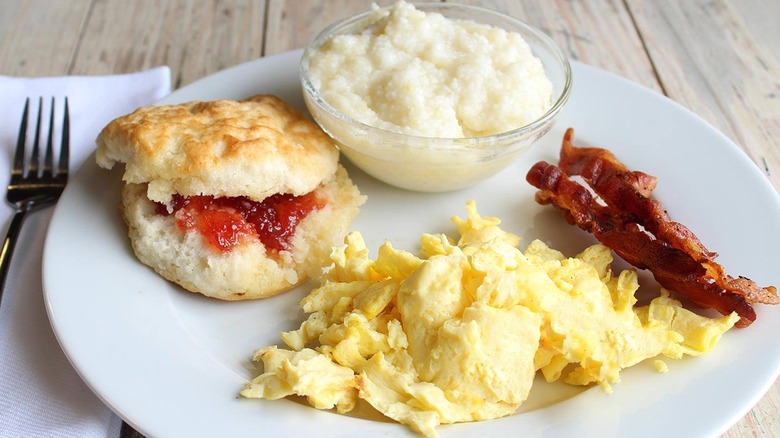 Rustic biscuit breakfast plate
