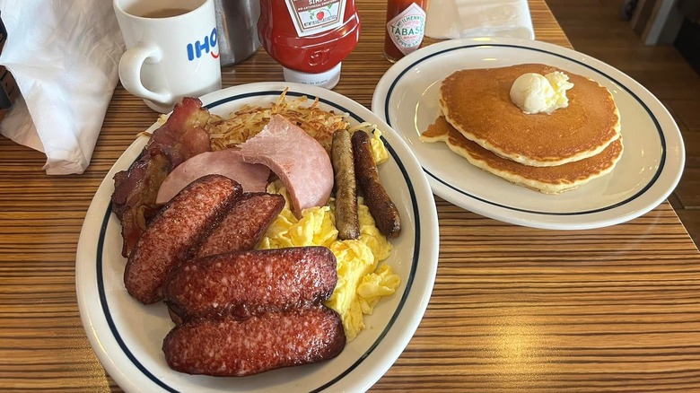 IHOP restaurant breakfast foods on plates