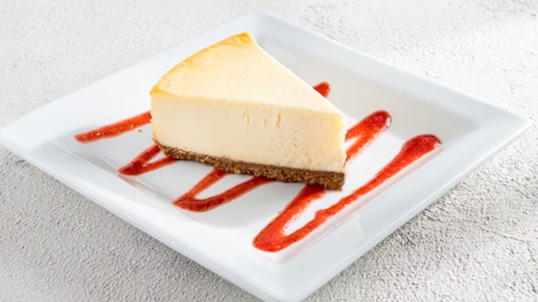 A slice of Chili's cheesecake