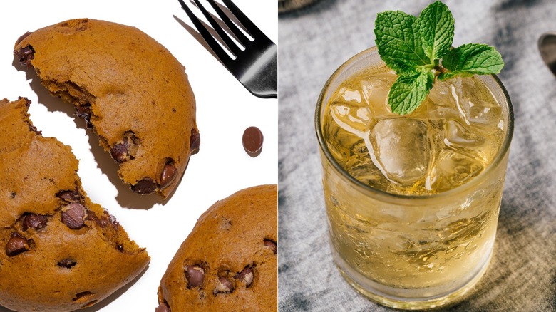 Pumpkin Chocolate Chip Cookie with a Maple Bourbon Smash