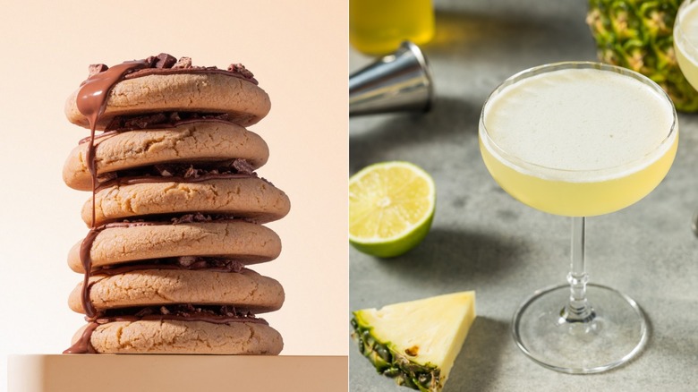 Wafer Cookie ft. Kit Kat with a Pineapple Rum Daiquiri