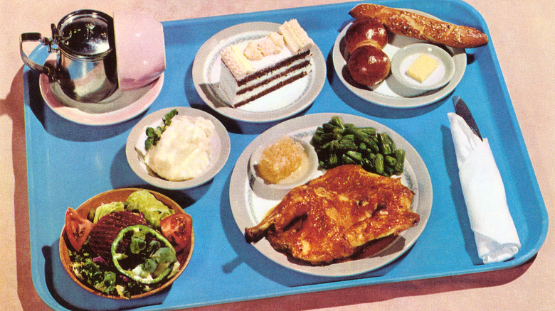 A cafeteria tray circa 1960