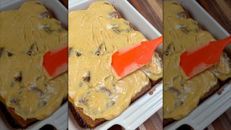 Cinnamon rolls covered with icing