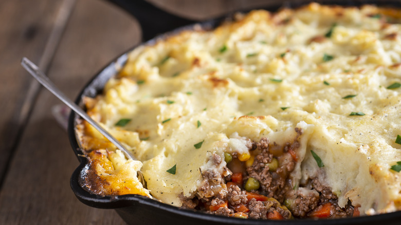 Shepherd's pie in a skillet