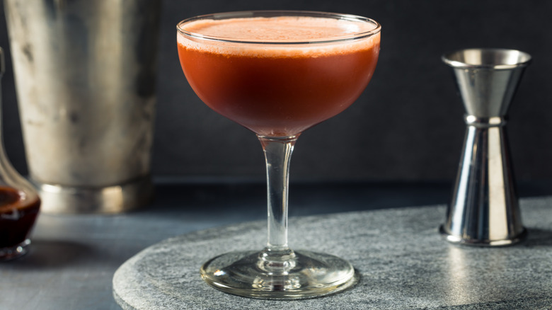 Bold Angostura bitters cocktail in glass