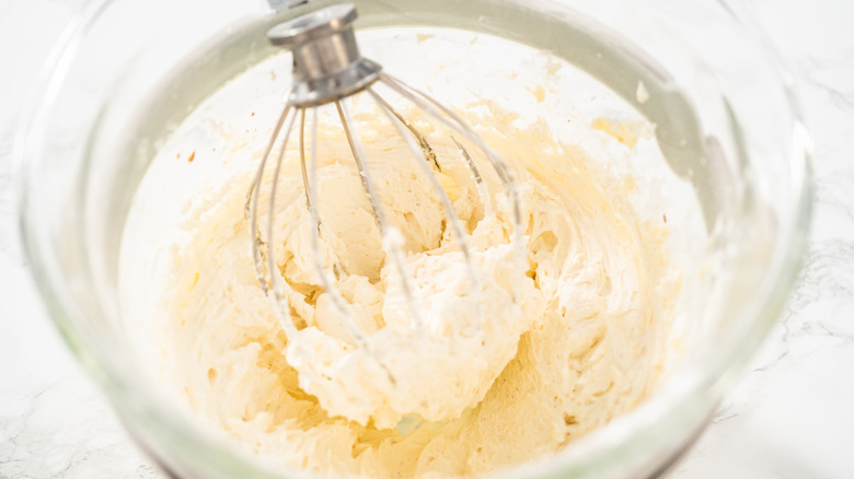 Eggnog frosting with whisk attachment