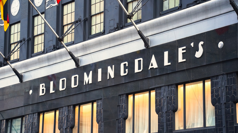 Sign over entrance to Bloomingdale's on Lexington Avenue in New York City.