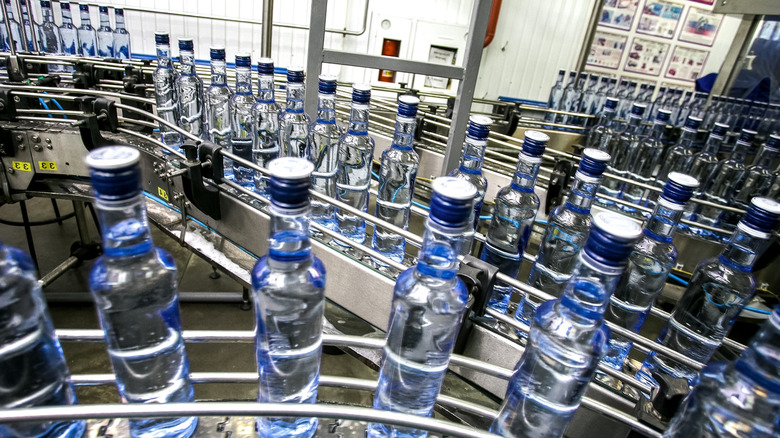 vodka production in a factory