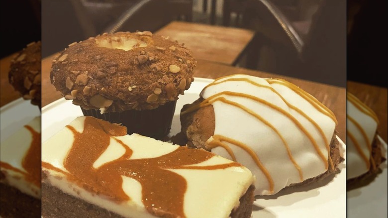 Starbucks' Pumpkin Cheesecake Bar with the Pumpkin Scone and Pumpkin Cream Cheese Muffin
