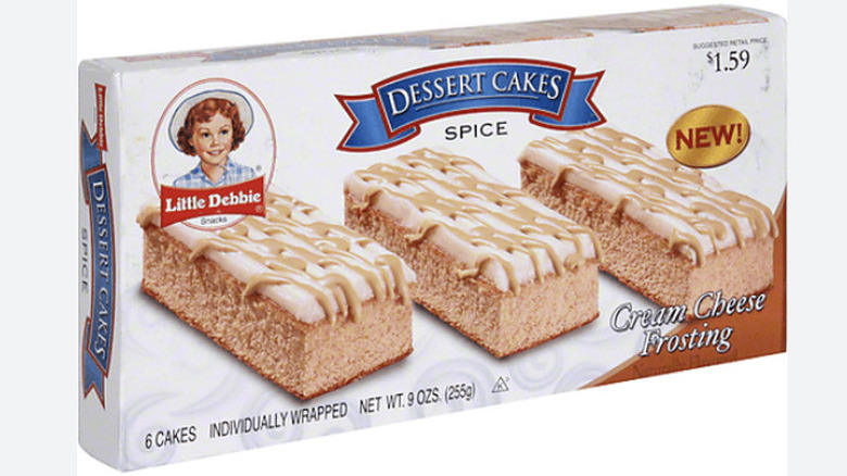 Box of Little Debbie Spice Cakes on a white background