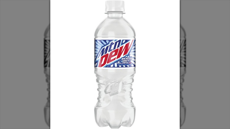 A 20-ounce bottle of Mountain Dew White Out flavor