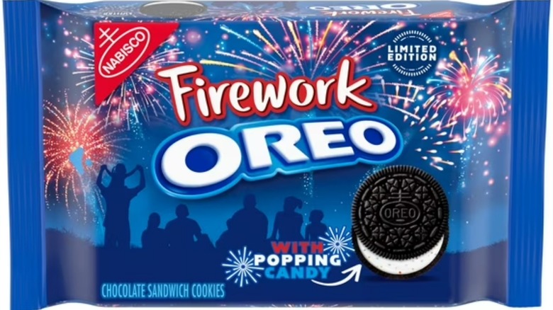 A packet of Firework Oreo's