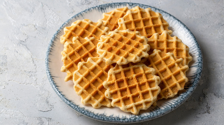 Waffles on a plate