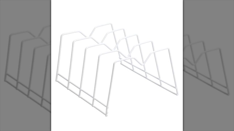 A wire dish rack
