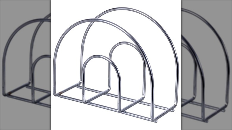 A wire napkin holder