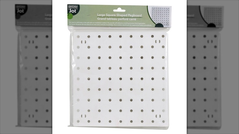 A large square shaped pegboard