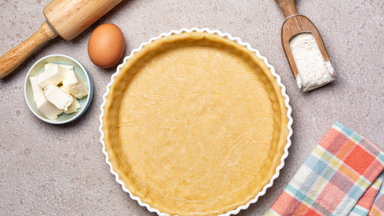 Pie crust with butter and shortening