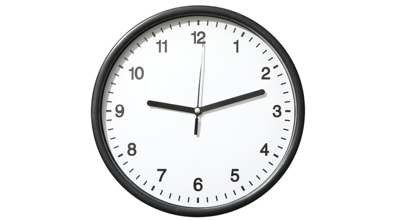 analog clock on white background