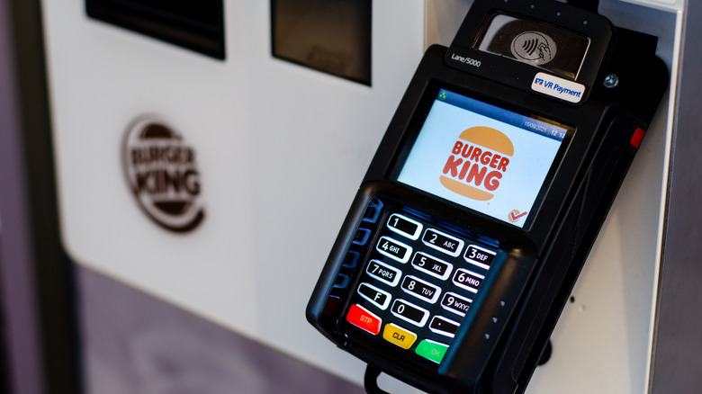 Burger King credit card machine