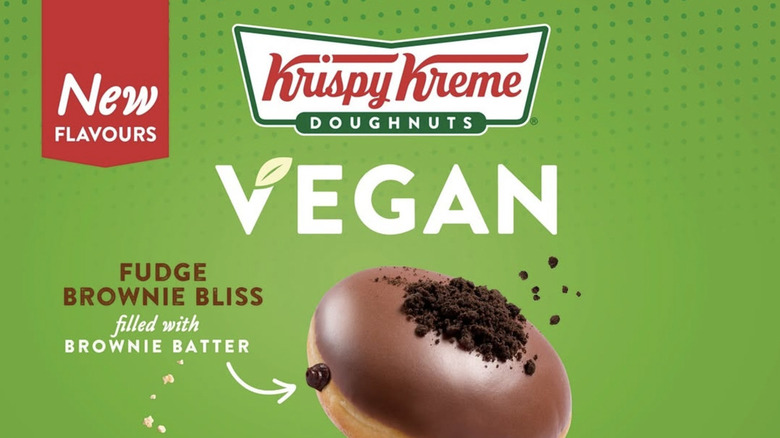 Krispy Kreme advertisement promotes a vegan donut.