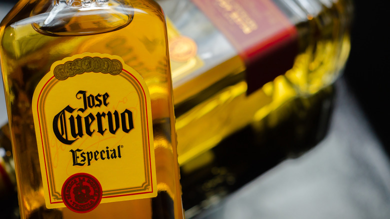 A bottle of Jose Cuervo tequila