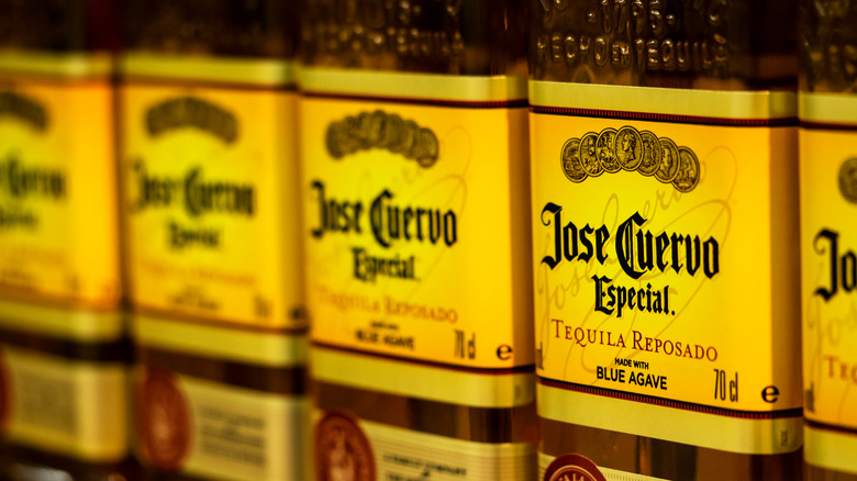 Bottles of  Jose Cuervo tequila