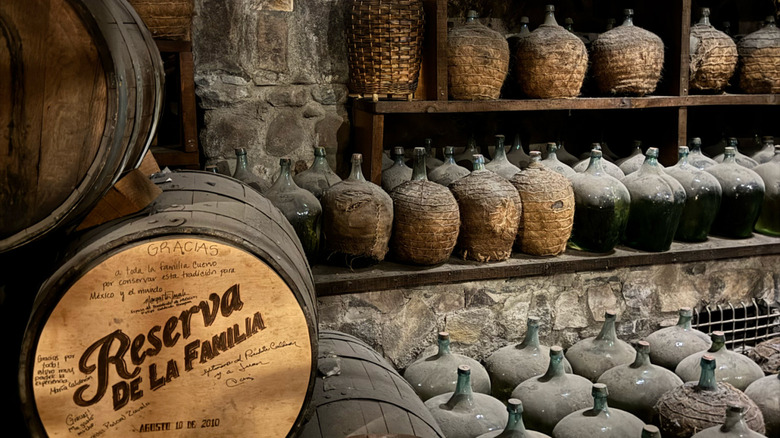 Jose Cuervo Reserva De La Familia Barrel room