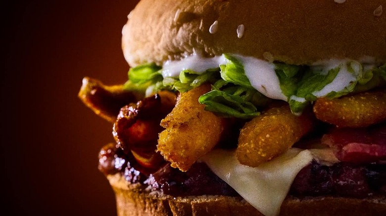 close up of Fried Pickle Ranch Whopper