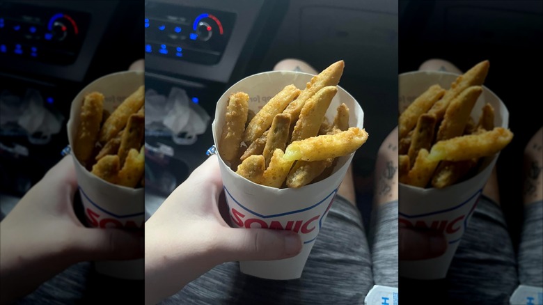 cup of Sonic pickle fries