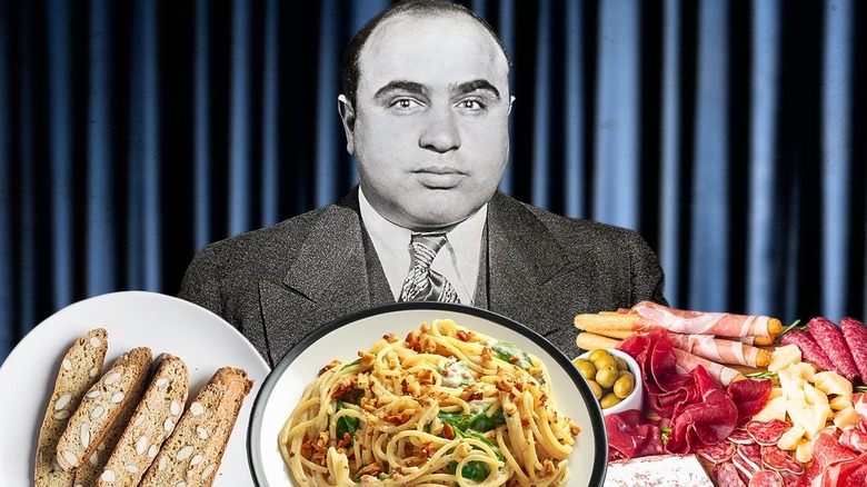 Al Capone with some of his favorite foods