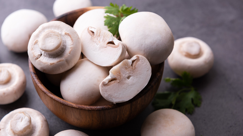 a bowl of mushrooms